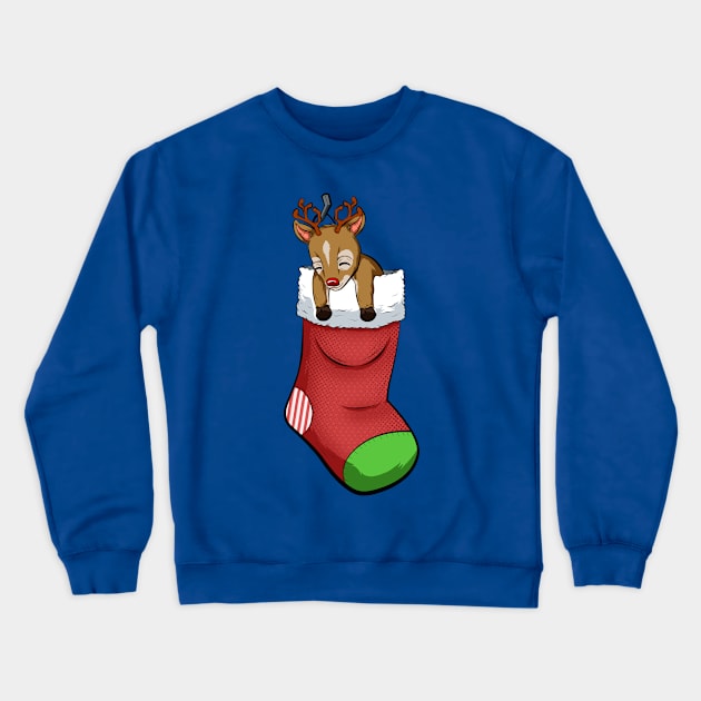 christmas socks reindeer t-shirt Crewneck Sweatshirt by the house of parodies